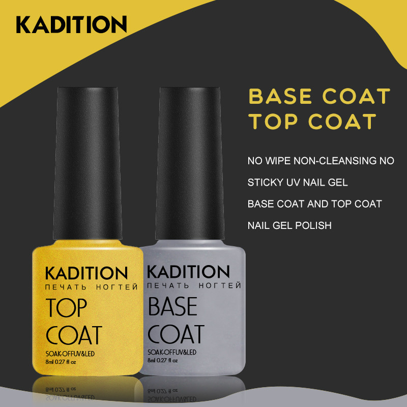 KADITION Top and Base Coat UV Primer Gel Polish Nail Art Design 8ml Gel Lacquer Nail Transparent Soak Off for Manicure Tool, Top ccoat
KADITION Top and Base Coat UV Primer Gel Polish Nail Art Design 8ml Gel Lacquer Nail Transparent Soak Off for Manicure Tool, Top ccoat