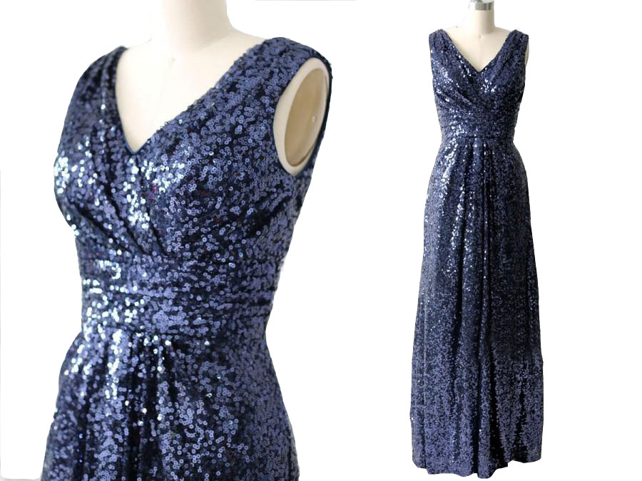NEW ARRIVAL V Neck V Back Sequined Dark Blue Long Bridesmaid Dresses for Wedding Party Under 100, Same as image
NEW ARRIVAL V Neck V Back Sequined Dark Blue Long Bridesmaid Dresses for Wedding Party Under 100, Same as image