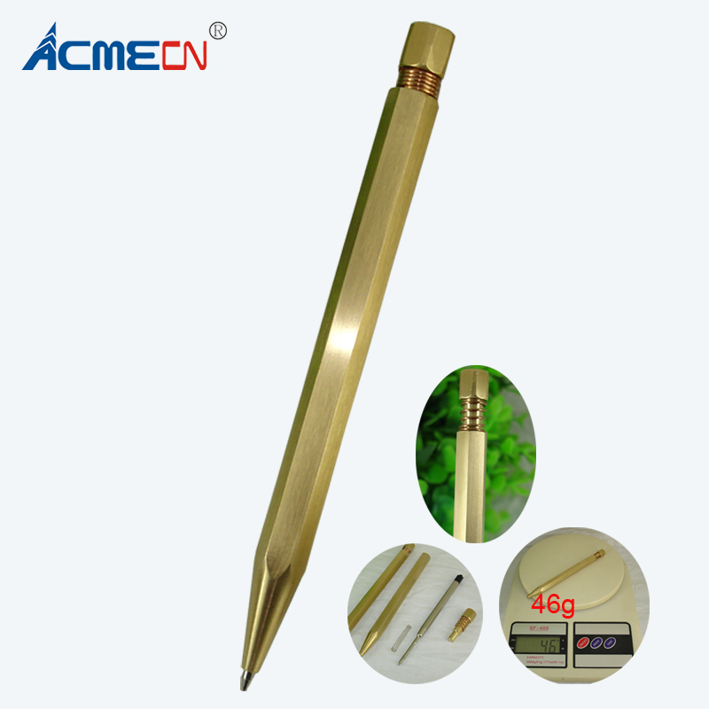 ACMECN Newest 46g Brass Pen with Hexagon Design Twist retractable Ballpoint Pen Office Writing Instrument Craft Stationeries, As pic
ACMECN Newest 46g Brass Pen with Hexagon Design Twist retractable Ballpoint Pen Office Writing Instrument Craft Stationeries, As pic