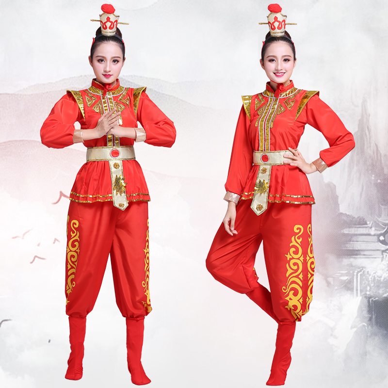 Chinese folk dance Red woman Yangko Dance clothing ancient hanfu costumes oriental traditional opera stage performance wear
Chinese folk dance Red woman Yangko Dance clothing ancient hanfu costumes oriental traditional opera stage performance wear