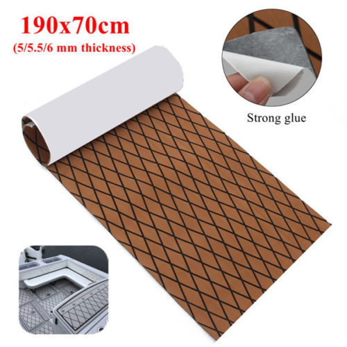 Floor Mats & Carpets Marine Boat 75" x 27"Marine Flooring EVA Foam Synthetic Teak Decking Sheet Carpet Pad