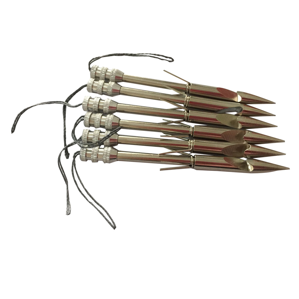 6 PK 3.6 inch Stainless steel Bow Fishing Arrow Broadheads Slingshot Arrow Catapult Arrow Shaft
6 PK 3.6 inch Stainless steel Bow Fishing Arrow Broadheads Slingshot Arrow Catapult Arrow Shaft