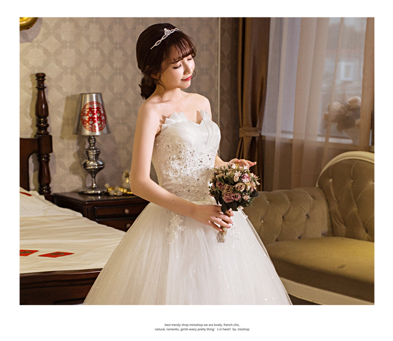 Velnosa Real Photo New Arrival Fashion White Lace Sequined Girl Wedding dress 2018 Spring Summer Bride Gown vestido de noiva