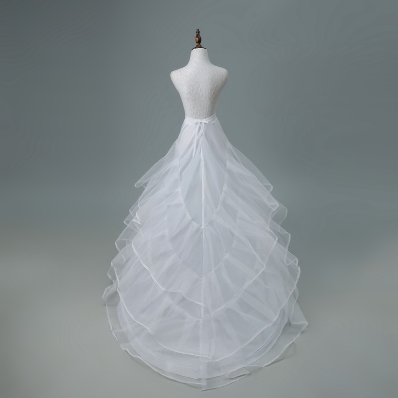 White Bridal Petticoats Long Wedding Accessories Bridal Petticoast Elastic Waist High Quality
