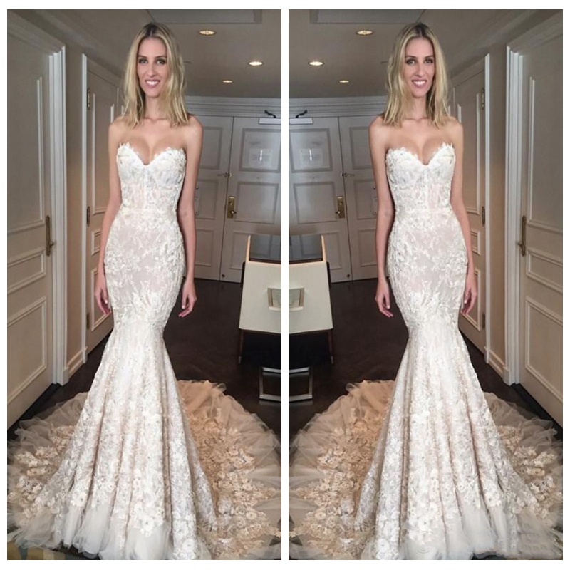 2018 Beautiful Lace Appliques Slim Mermaid Wedding Dresses Sexy Lace Up Back Long Vestidos de Mariee Bridal Gowns Custom Garden Petite, Pink
2018 Beautiful Lace Appliques Slim Mermaid Wedding Dresses Sexy Lace Up Back Long Vestidos de Mariee Bridal Gowns Custom Garden Petite, Pink