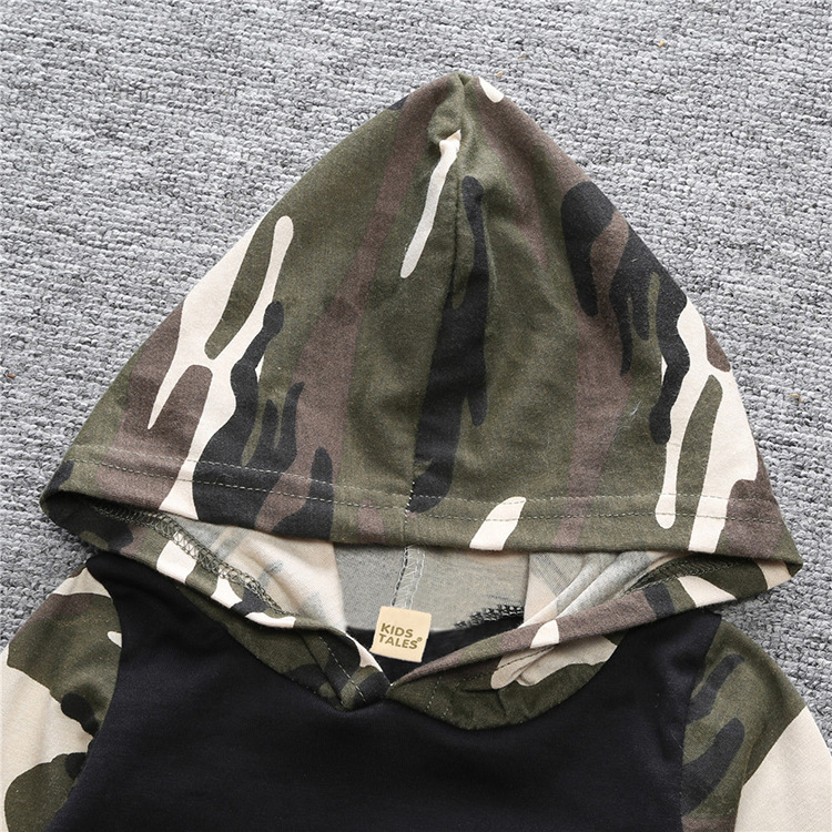 Baby clothes Hooded Tops Trousers Baby boy Camouflage Clothing long-sleeved suit 2 pcs Set