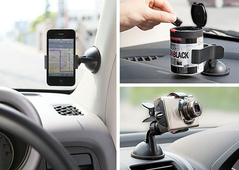 Universal Car Dash Phone Holder Auto Windshield Mount Bracket for MP3 GPS iPhone 14 13 5S 6S SE 7 8 Samsung With Retail Package
