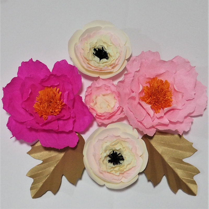 Giant Crepe Paper Artificial Flowers 5PCS + 2 Leaves For Wedding & Event Decor Baby Nursery Handmade Crafts Customized Decorations Home Deco, As picture
Giant Crepe Paper Artificial Flowers 5PCS + 2 Leaves For Wedding & Event Decor Baby Nursery Handmade Crafts Customized Decorations Home Deco, As picture