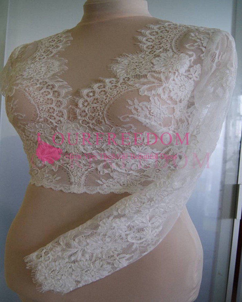 2019 Elegant Long Sleeve Lace Wedding Jacket Bolero Woman Bridal Tull Lace Appliqued Wrap Buttons Back Shrug Cape New Arrival, Orange
2019 Elegant Long Sleeve Lace Wedding Jacket Bolero Woman Bridal Tull Lace Appliqued Wrap Buttons Back Shrug Cape New Arrival, Orange