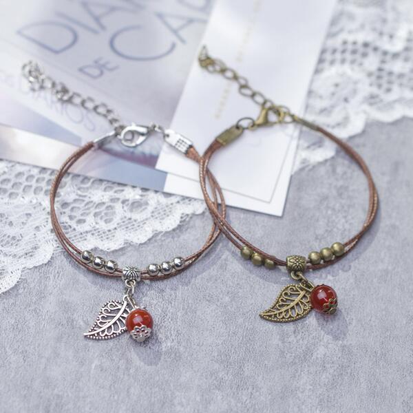 Free shipping! Wholesale female vintage red cherry bracelet simple retro village beads leaves pendant leather bangle
Free shipping! Wholesale female vintage red cherry bracelet simple retro village beads leaves pendant leather bangle