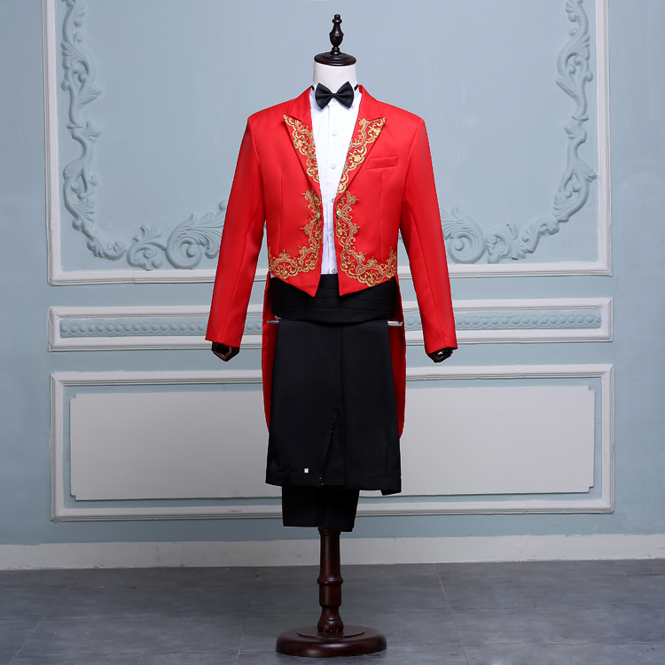 (Jacket+Pants) Black White Red Singer Stage Show Host Ceremonies Tuxedo Classic Wedding Mens Suits With Pants Men Tailcoat
(Jacket+Pants) Black White Red Singer Stage Show Host Ceremonies Tuxedo Classic Wedding Mens Suits With Pants Men Tailcoat