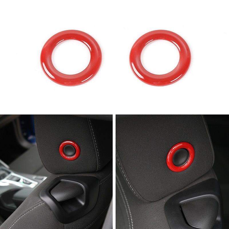 Seat Back Headrest Adjust Handle Button Switch Decoration Circle Ring Cover Trim Frame for Chevrolet Camaro 2017+