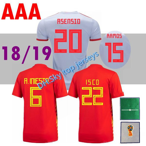Top Thai World Cup 2018 spain home red away white soccer Jersey Free shipping wholesale 17 18 ISCO España away football shirt, Yellow
Top Thai World Cup 2018 spain home red away white soccer Jersey Free shipping wholesale 17 18 ISCO España away football shirt, Yellow