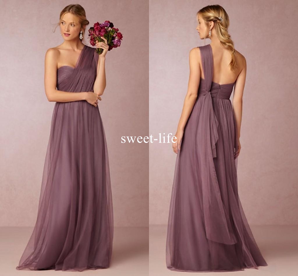 2020 BHLDH Bridesmaids Dresses Purple One-Shoulder A-Line Tulle Floor Length Cheap Plus Size Bridesmaids Dresses Long Custom Made
2020 BHLDH Bridesmaids Dresses Purple One-Shoulder A-Line Tulle Floor Length Cheap Plus Size Bridesmaids Dresses Long Custom Made