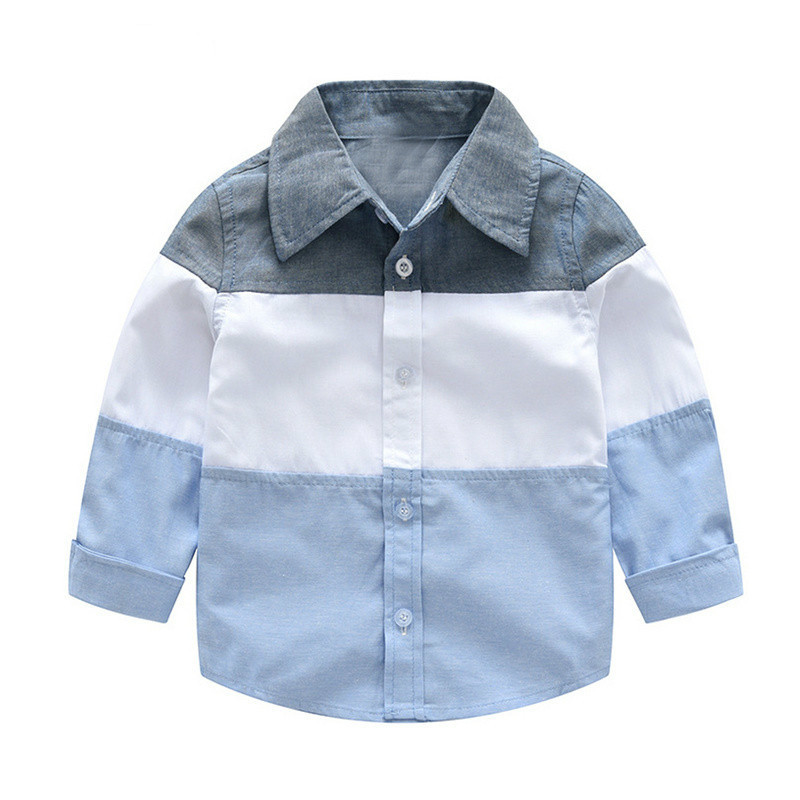 Spring Autumn Casual Boys childrens Clothes Sets Cotton Striped Shirts + Ripped Jeans Pants 2Pcs/set Gentleman Kids clothing Clothes