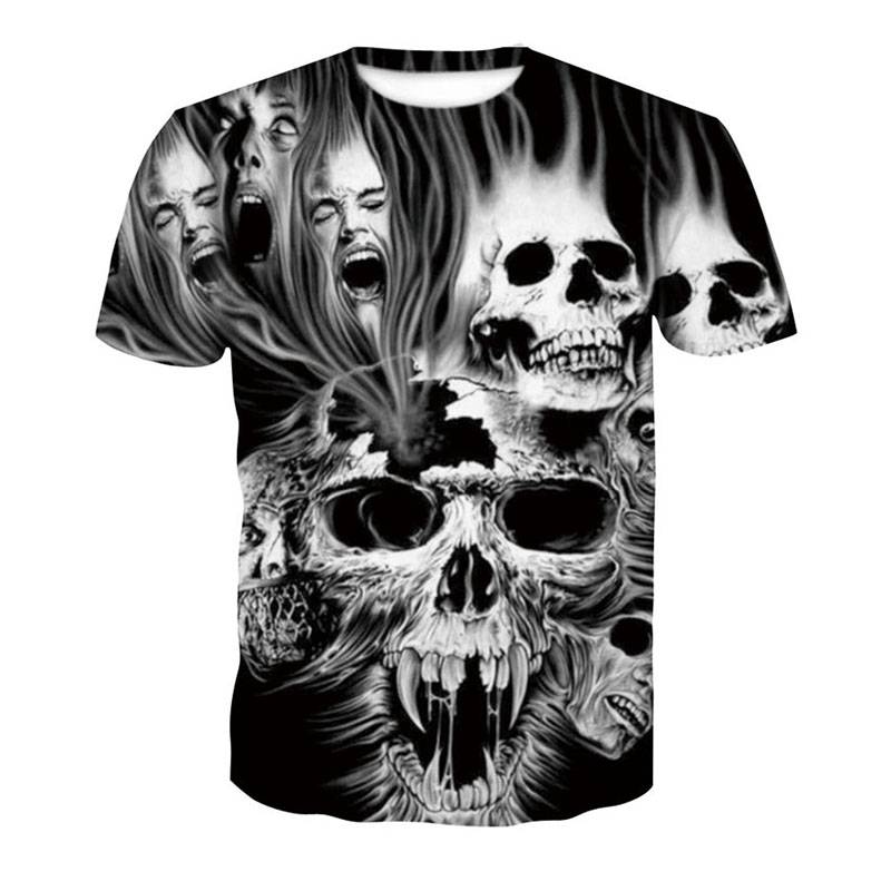 Fashion Casual Tee 3D Print Black Skull Funny T Shirt Animal Tops Mens Womens T-Shirts
Fashion Casual Tee 3D Print Black Skull Funny T Shirt Animal Tops Mens Womens T-Shirts