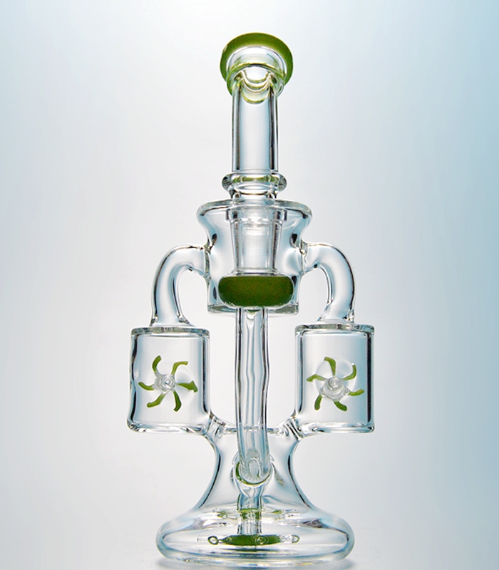Unique Glass Bong Double Recycler Dab Rigs Propeller Perc Percolator Heady Glass Water Pipes Green Purple Oil Rig Propeller Waterpipe XL167
Unique Glass Bong Double Recycler Dab Rigs Propeller Perc Percolator Heady Glass Water Pipes Green Purple Oil Rig Propeller Waterpipe XL167
