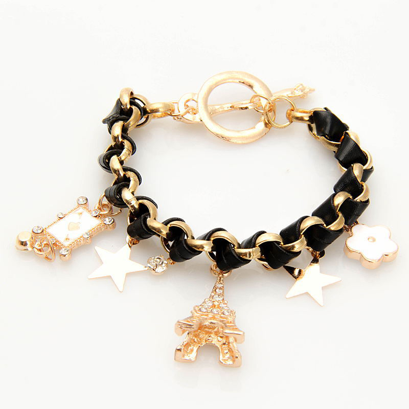 1pc/lot High Quality Eiffel Tower Stars Flowers Playing Cards Leather Rope Bracelets Fashion Creativity Women Bracelets Jewelry
1pc/lot High Quality Eiffel Tower Stars Flowers Playing Cards Leather Rope Bracelets Fashion Creativity Women Bracelets Jewelry