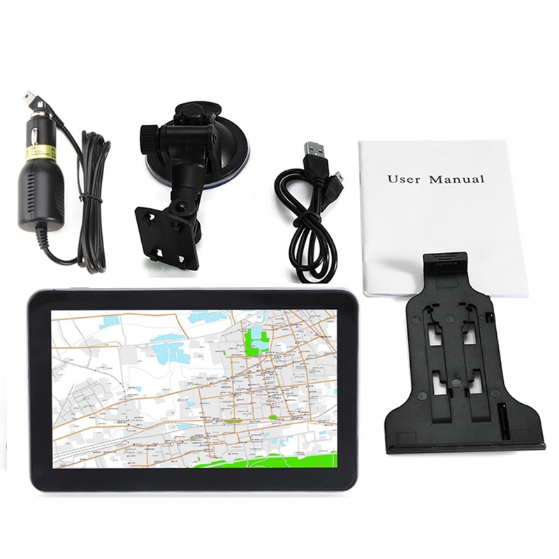 HD 7 inch Auto Car GPS Navigation Bluetooth Hands Free Calls Truck Navigator AVIN FM Transmitter Free 8GB 3D Maps