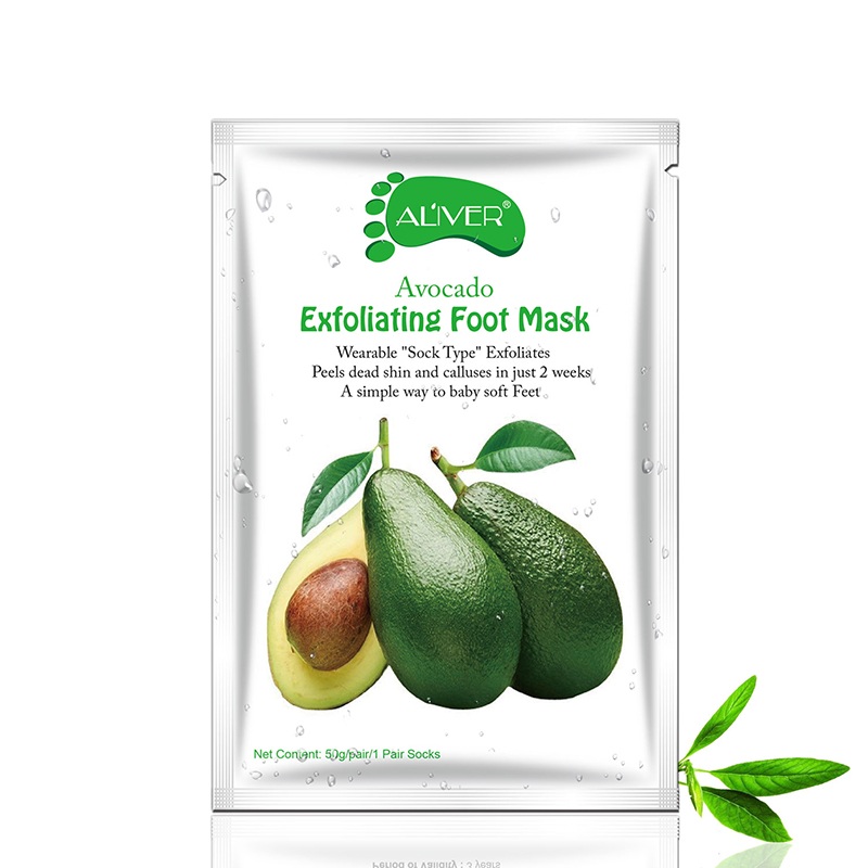 New ALIVER Avocado Papaya Olive Oil Exfoliating Foot Mask Remove Dead Skin Smooth For Feet Skin Care Mascarilla Exfoliante Para Pies Con Aceite De Oli