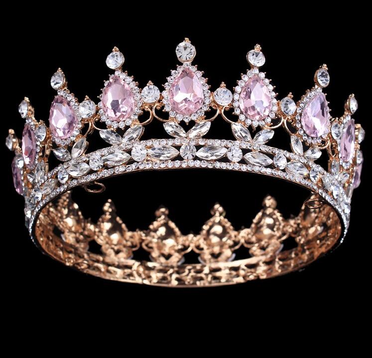 Bridal Crowns Rhinestone Crystals Wedding Crowns Crystal Crowns Hair Accessories Party Tiaras Baroque chic Sweet 16 Full Round 11 colors