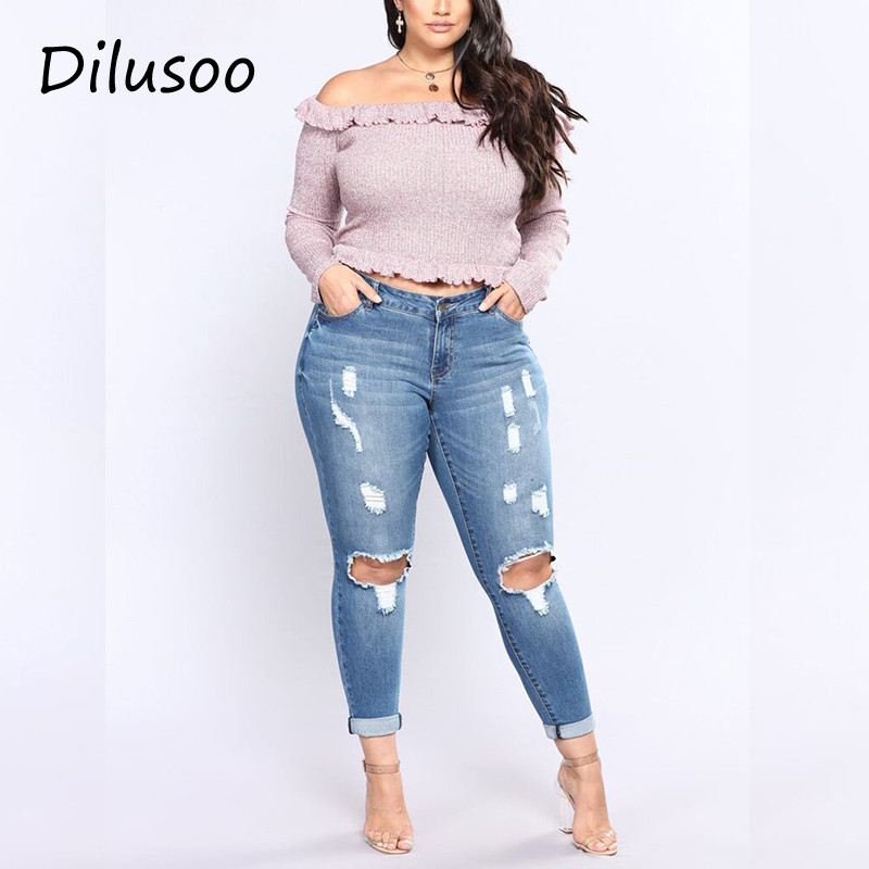Dilusoo Women Holes Plus Size Jeans Pants High Elastic Skinny Pencil Pants Denim Jeans Woman Casual Spring Size 2-7XL Trousers, Lightblue
Dilusoo Women Holes Plus Size Jeans Pants High Elastic Skinny Pencil Pants Denim Jeans Woman Casual Spring Size 2-7XL Trousers, Lightblue