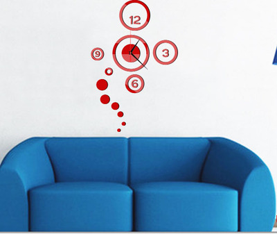 Acrylic+Plastic fashion big mirror wall clock modern design 3D DIY large wall clocks watch modern decorative