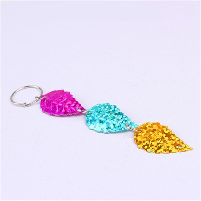 Sequins Tree Leaf Pendant Charms Rings Set Hair Clip Headband Accessories For Pierced Braid Pendant H1474