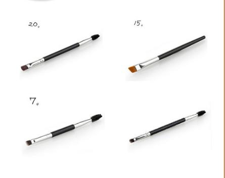Silver black double eyelash brush flat brow makeup brush double brow oblique head brush no logo
Silver black double eyelash brush flat brow makeup brush double brow oblique head brush no logo