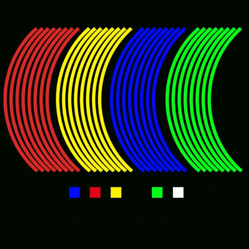 Car Sticker 16 Pcs Strips Wheel Stickers And Decals 18" Reflective Rim Tape Bike Motorcycle Car Tape 5 Colors Car Styling QP002, Blue
Car Sticker 16 Pcs Strips Wheel Stickers And Decals 18" Reflective Rim Tape Bike Motorcycle Car Tape 5 Colors Car Styling QP002, Blue