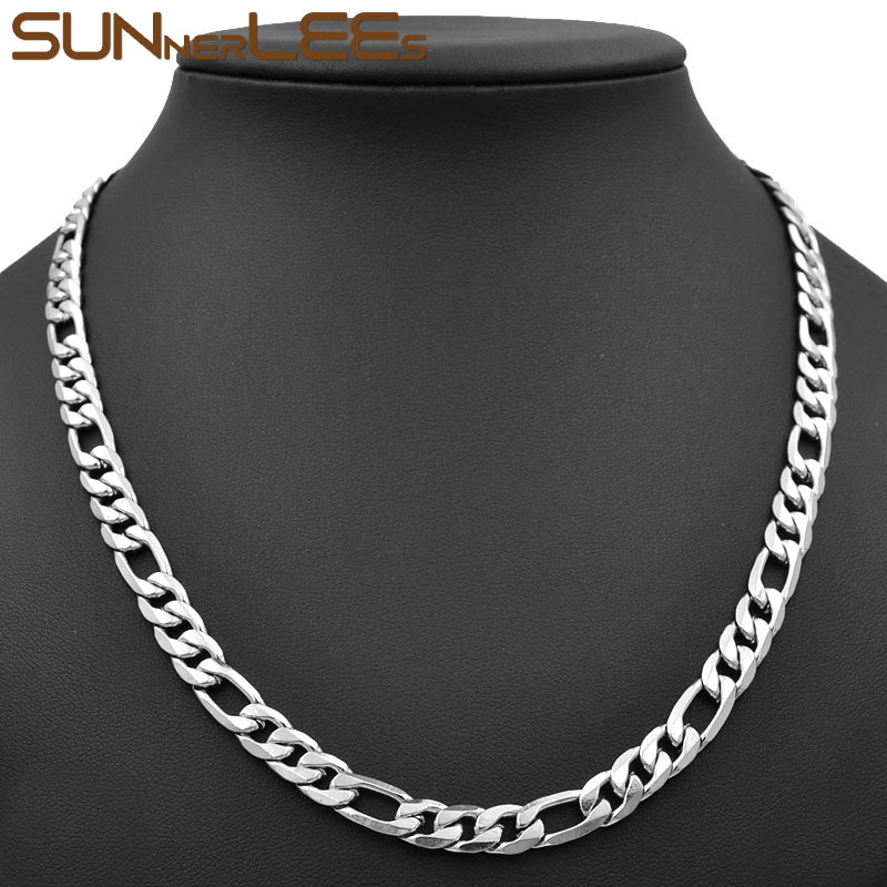 Fashion Jewelry Silver Color 5mm 7mm 9mm Stainless Steel Necklace Figaro Link Chain For Mens Womens SC15 N
Fashion Jewelry Silver Color 5mm 7mm 9mm Stainless Steel Necklace Figaro Link Chain For Mens Womens SC15 N