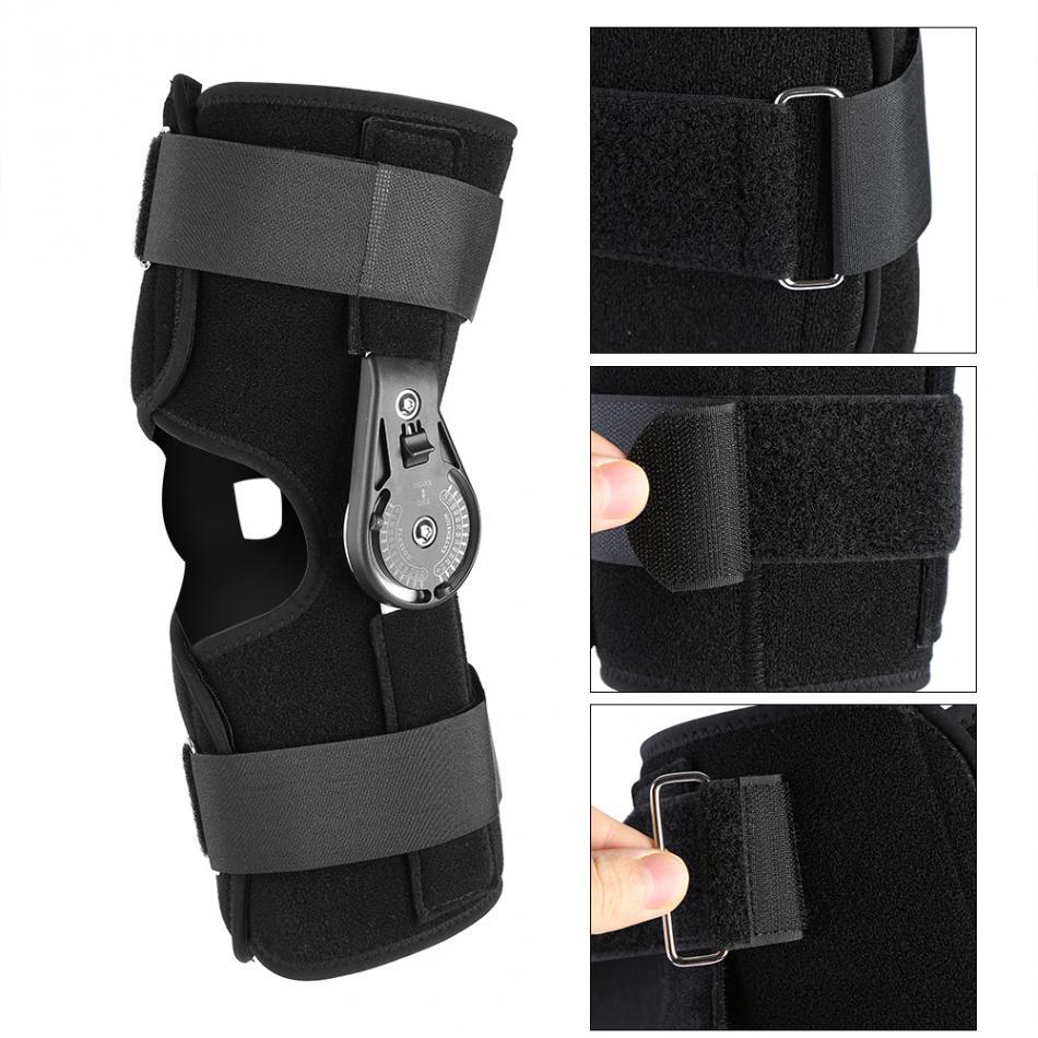 Oper Knee Splint Brace Adjustable Knee Joint Support Orthosis Medical Hinged Support Patella Fracture Injury Fix Stabilizer Pads