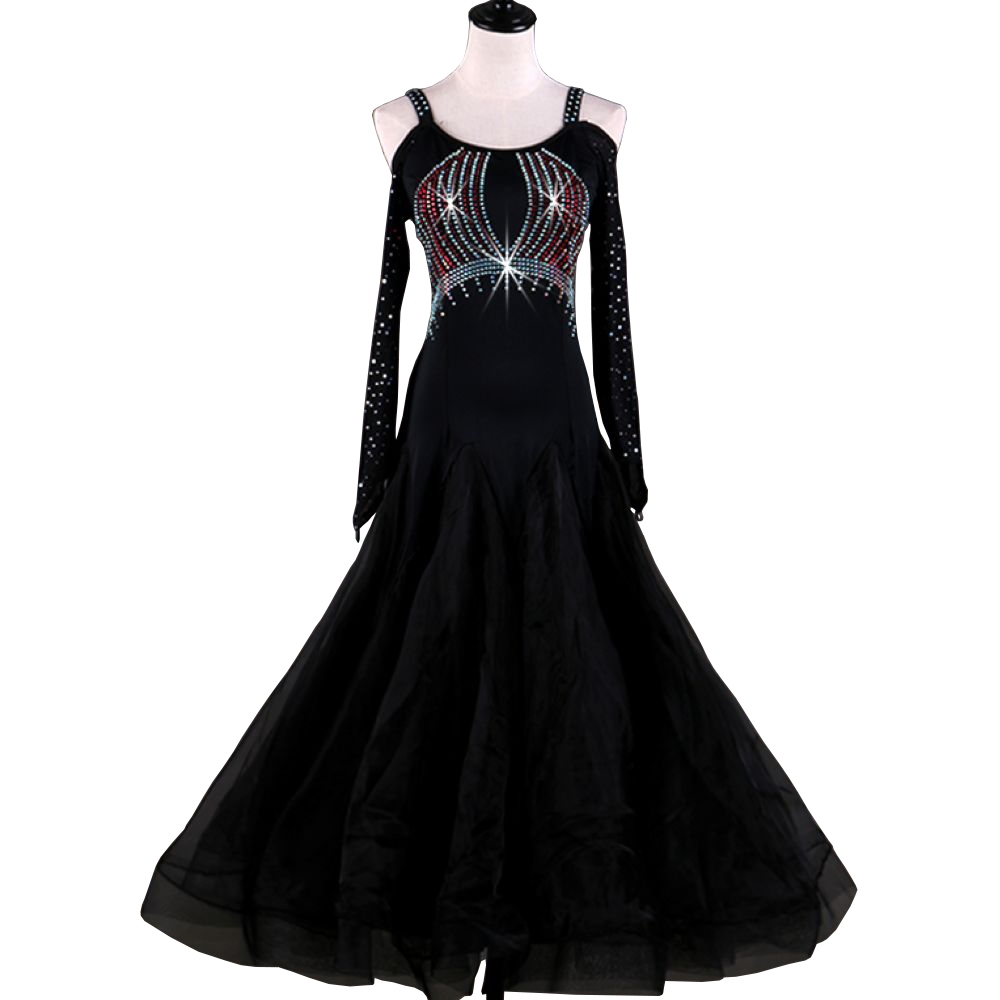 Ballroom Dance Competition Dresses Standard Ballroom Dress Flamenco Waltz Dress D0392 3 Colors with Rhinestones Big Sheer Hem, Black red
Ballroom Dance Competition Dresses Standard Ballroom Dress Flamenco Waltz Dress D0392 3 Colors with Rhinestones Big Sheer Hem, Black red