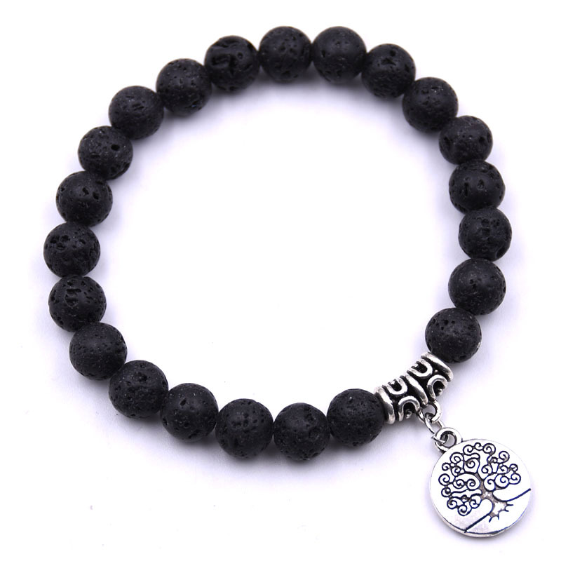 Fashion Tree of Life Charms 8mm Black Lava Stone Bracelet DIY Aromatherapy Essential Oil Diffuser Bracelets Yoga Jewelry
Fashion Tree of Life Charms 8mm Black Lava Stone Bracelet DIY Aromatherapy Essential Oil Diffuser Bracelets Yoga Jewelry