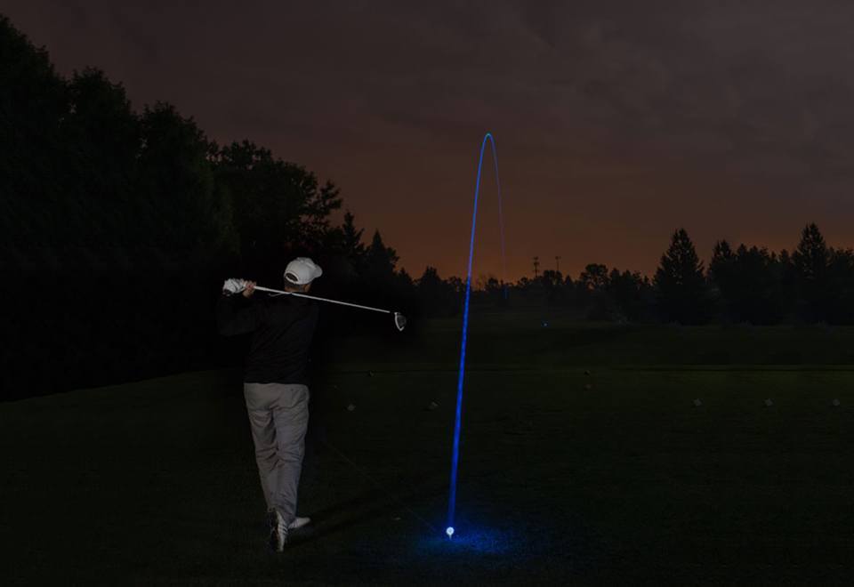 GOLDBALL Night Golf Balls Hitting Ultra Bright Glow Golf Ball LED Ball Two Layer Golf Practice Balls