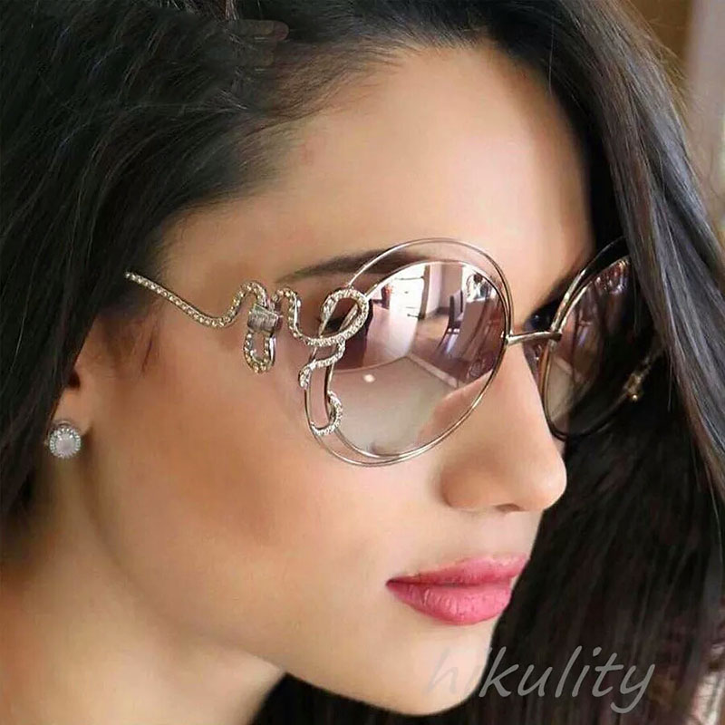 Luxury sunglasses Diamond Pink Round Sunglasses Women Unique Rhinestone Snake Designer Sun Glasses Female Ladies Shades, White;black
Luxury sunglasses Diamond Pink Round Sunglasses Women Unique Rhinestone Snake Designer Sun Glasses Female Ladies Shades, White;black
