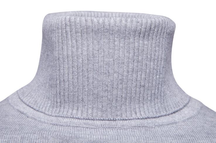 Men Autumn Winter Turtleneck Long Sleeve Slim Sweater Shirt Blouse Top Fashion Pullover