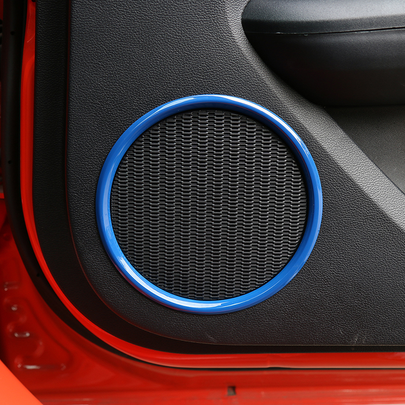 Car Door Speaker Trim Ring Decoration Bezel for Ford Mustang Interior Accessories