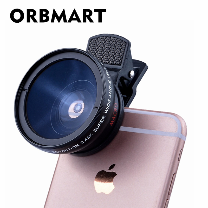 wholesale Universal Clip Professional HD Camera Lens Kit 0.45x Super Wide Angle Lens + 12.5x Super Macro Lens Mobile Phone Lense
wholesale Universal Clip Professional HD Camera Lens Kit 0.45x Super Wide Angle Lens + 12.5x Super Macro Lens Mobile Phone Lense