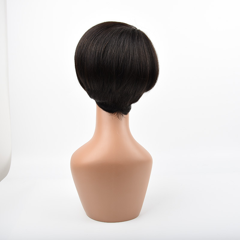 High quality Short Bob Wigs For Women Natural straight Wigs 4" Black 100% Remy Human Hair full Wig