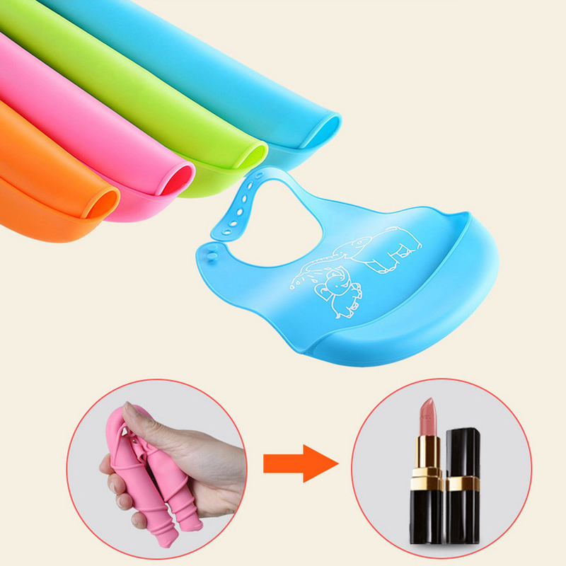 3 Pcs Wholesale Cartoon Kids Silicon Baby Bibs Toddlers Summer Adjustable Waterproof Feeding Tools Boy Girl Apron