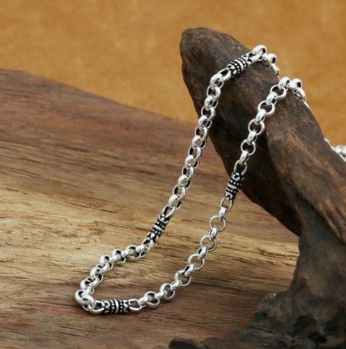 long necklace men initial necklace neckless 925 sterling silver