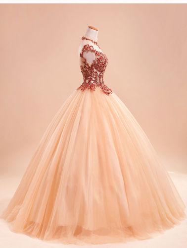 Ball Gown Red Quinceanera Dresses For 15 Party Debutante Gowns Sparking Crystal Sweetheart Dress Party Gown QC1256