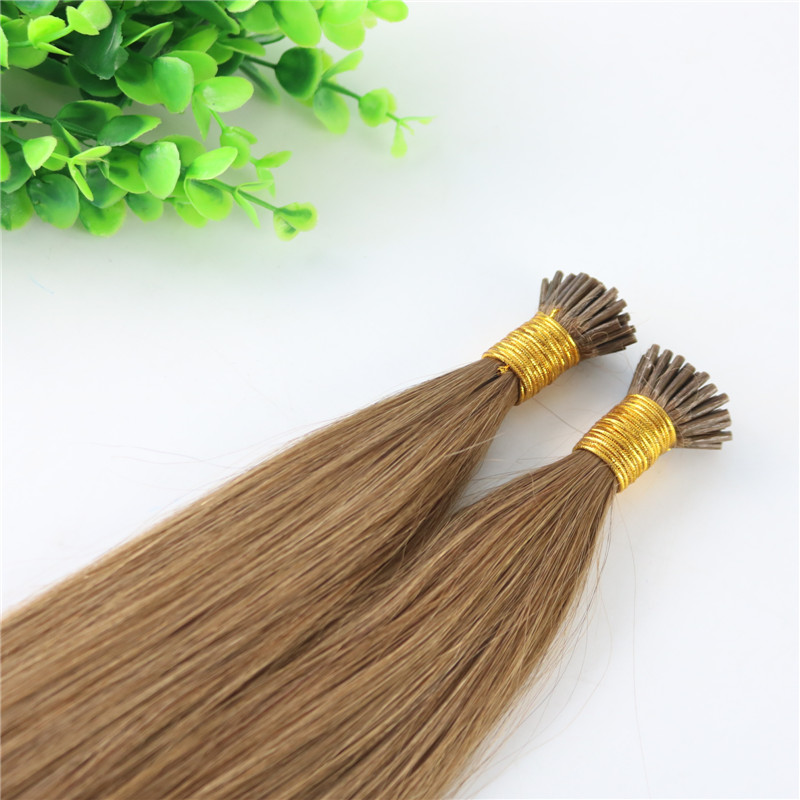 Medium Brown #6 Stick-tip Extensions Brazilian Human Hair 100Strands 100gram Straight Keratin I-tip Human Hair Extensions