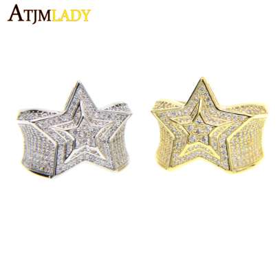 Luxury hip hop bling jewelry Star shape christmas gift for men bling bling micro pave cz gold silver color cz engagement ring
Luxury hip hop bling jewelry Star shape christmas gift for men bling bling micro pave cz gold silver color cz engagement ring