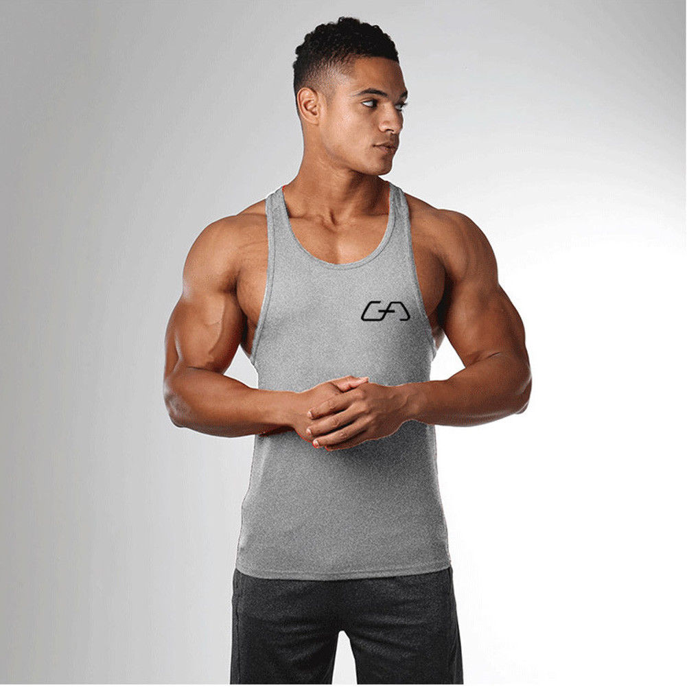 Summer Cotton Blends Men Sleeveless Bodybuilding Shirt Tank Top Tee Male Causal Singlet Fitness Vest UK