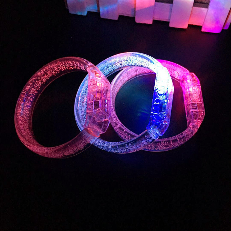 2019 Led Wedding Favors Direct Sale Led Multi Color Bubble Flashing Light Up Glow Fashion Rave Party Bracelet Bangle LX0037