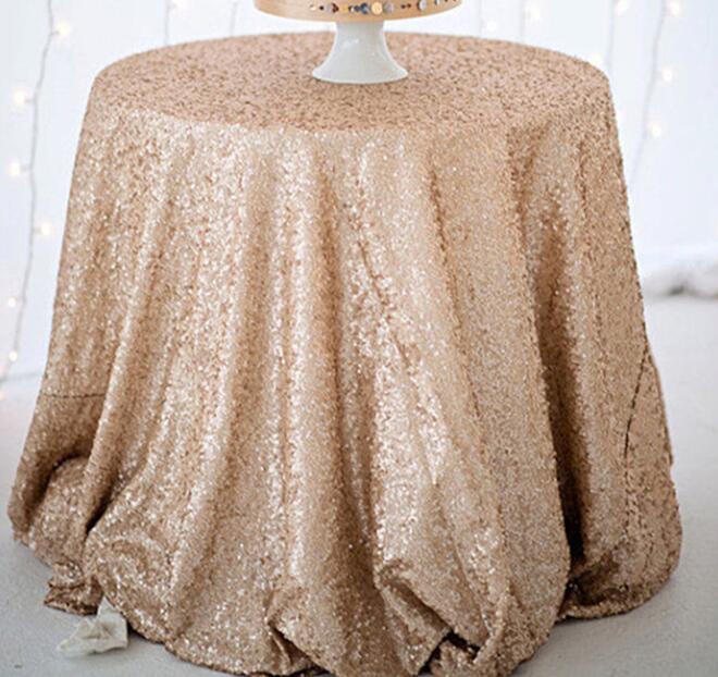 Sequin TableCloth Round Glitter Sequin Table Cloth for Wedding Banquet