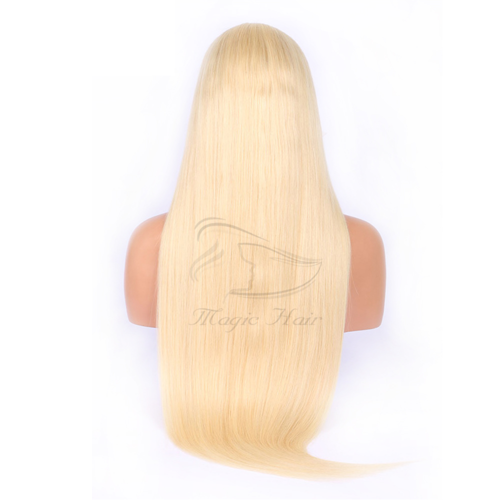 360 full lace human hair wigs #613 150% Density full lace wigs with hairline straight Brazilian Remy Hair Wigs With Baby Hair