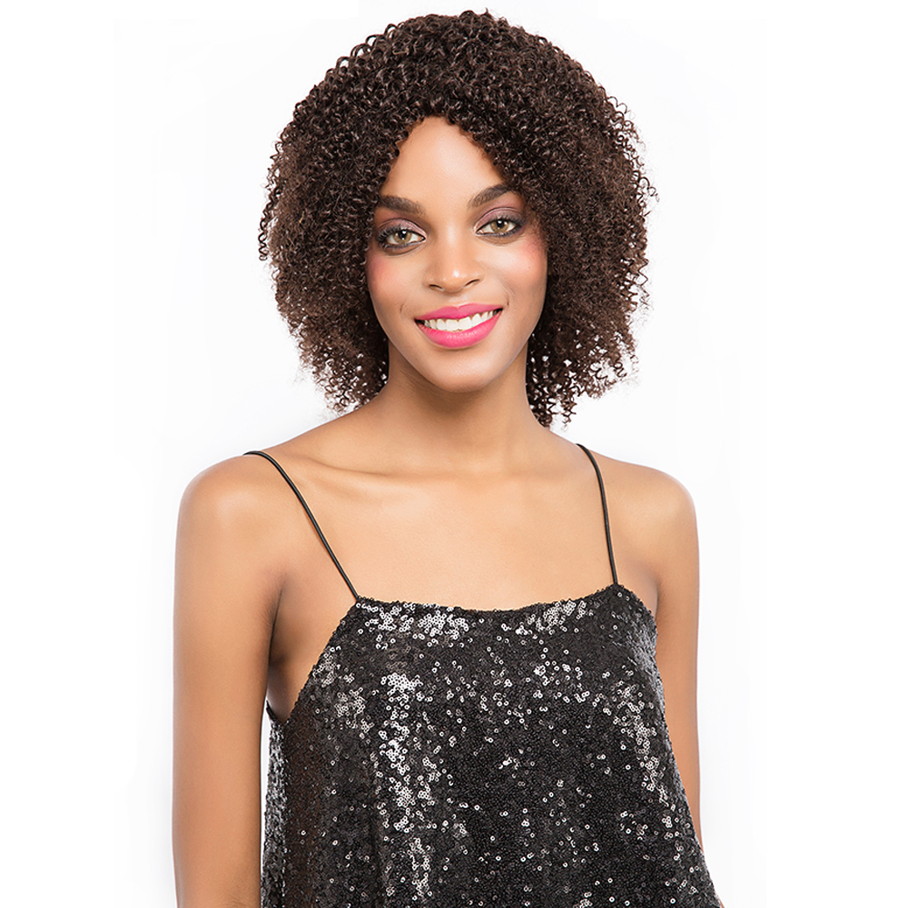 9A Brazilian 150 Density 4#Light Brown color kinky curly human hair lace front wigs with Baby Hair human hair wigs